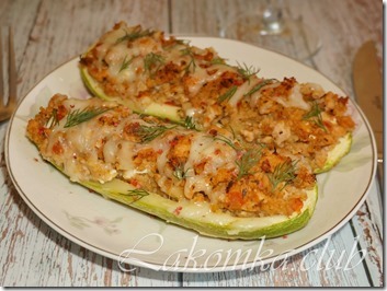 кабачки фаршированные курицей и кускусом кабачки фаршированные курицей и кускусом