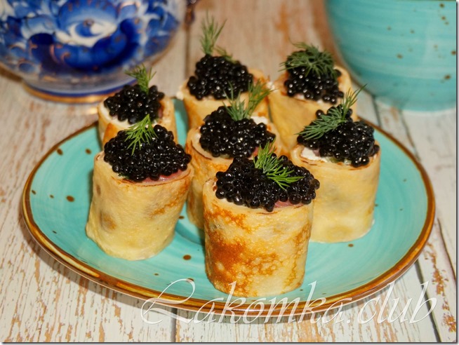 блинный рулет с красной рыбой (2)